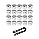 VSREI Radschraubenkappen 19mm Radmutterkappen Set - mit 20 Sechskant-Reifen Muttern-Abdeckungen, Abdeckkappen für Radschrauben Universal Radmuttern Kappen Radbolzen Kappen Rad Mutter Cap (Silber)