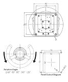Joystick Joystick, Pozycjonowanie Tłumienia Tarcia Steru Serii SMC182B, Popychacz Jednoosiowy, Wahacz Halla dla domu(±80°,Dual signal cross)