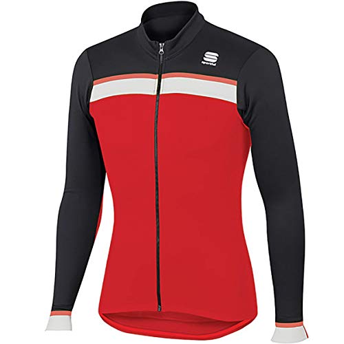 Jersey thermique Pista Sportful maillot manches longues vélo route homme rouge