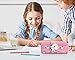 Dadanism Pencil Case for Girl Large Capacity Canvas Detachable Pen Bag Cute Cartoon Zipper Closure Stationery Organizer for School Supplies Multifunctional Punch Holder Bag for Teen Boy Student - Pink