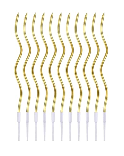 HUVZOR 100 candeline di compleanno a spirale dorata, adatte per la decorazione di torte nuziali