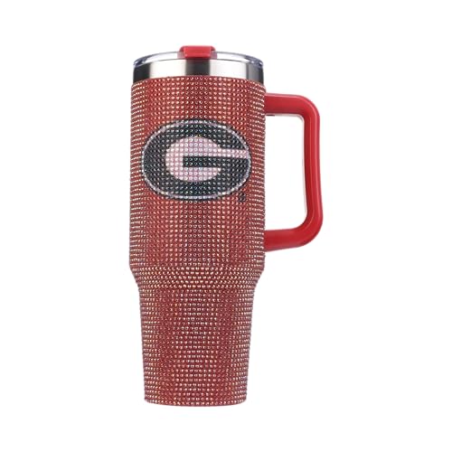 Image of The Memory Company Officially Licensed 40oz TC Bling Game Day Tumbler with Vintage Logo, University of Georgia