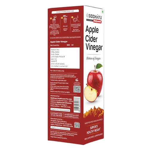 Image of Baidyanath Asli Ayurved Apple Cider Vinegar (Pack of 2, 500ml Each) | Mother of Vinegar | Red Himalayan Apples | Supports Digestion, Skin & Hair Wellness