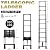 Telescopic Ladder, 10.5FT RIKADE Aluminum Telescoping Ladder with Non-Slip Feet, Portable Extension Ladder for Household and Outdoor Working, 330lb Capacity (3.2m/10.5FT) Black