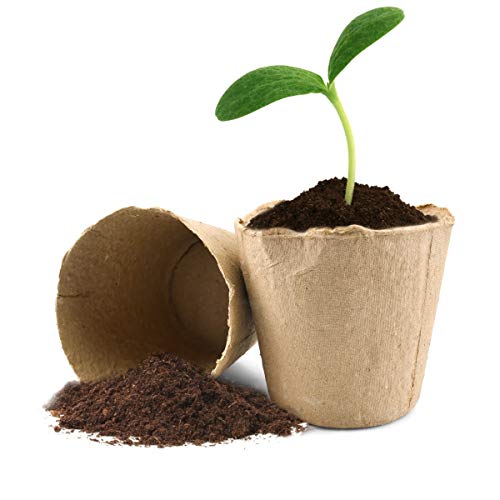 Enenes Seed Starter Peat Pots 20 Pcs 4 Inch Plant Seedling Pots Biodegradable Nursery Pots For Garden Germination Trays Cup With 20Pcs Plastic Plant Labels (20 Pcs 4 Inch) #TOP1