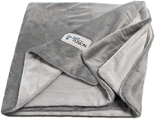 PetFusion Premium Dog Blanket, Cat Blanket | Ultra Soft Pet Blanket Available in Plush or Quilted, 2 Colors (Grey, Brown) | Perfect Blanket for Small Dogs & Large Dogs. 12 Month Warranty
