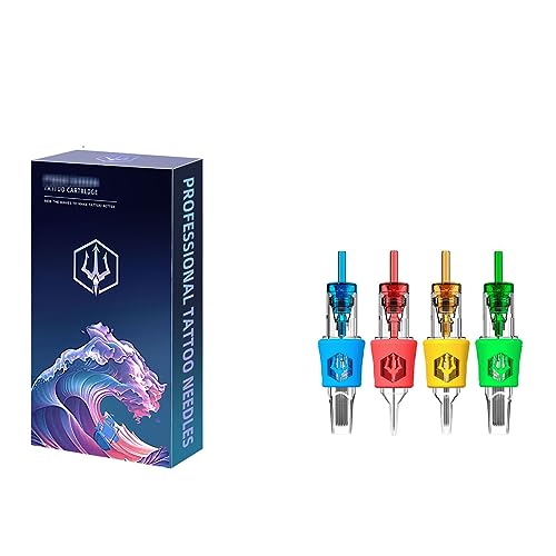 20 piezas agujas de cartucho de tatuaje desechables recién llegadas, juego de agujas de cartucho de tatuaje RL de 0,35 MM/0,30 MM para pluma de máquina de cartucho de tatuaje (1203RL)