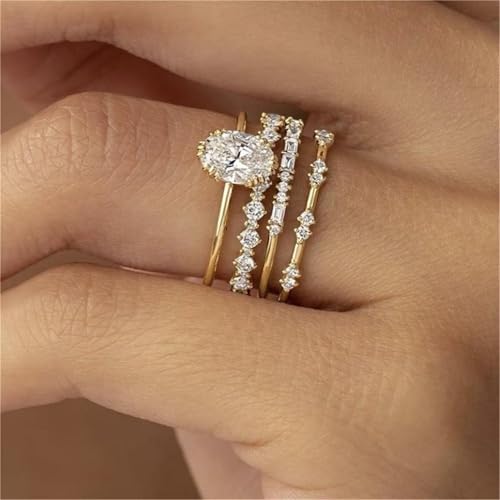Engagement Rings for Women Fake Engagement Ring Gold Wedding Rings