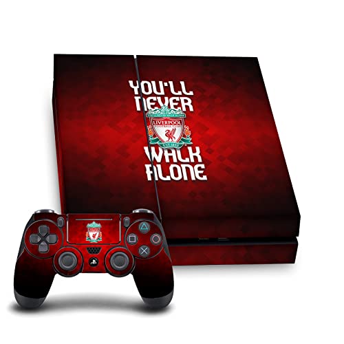 Head Case Designs Officially Licensed Liverpool Football Club YNWA Art Vinyl Sticker Gaming Skin Decal Cover Compatible With Sony PlayStation 4 PS4 Console and DualShock 4 Controller Bundle