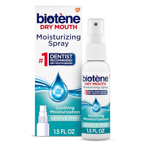 Image of biotene Moisturizing Dry Mouth Spray, Moisturizing Spray for Dry Mouth and Bad Breath, Gentle Mint - 1.5 Fl Oz