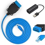 VOE OBD Ethernet Cable for Volvo Vehicles Based on SPA CMA Platform 2016+ Replace 9513108 9513062, 6.5 Ft RJ45 OBD Cable with USB Adapter Compatible with VIDA PC Software or Third-Party Software