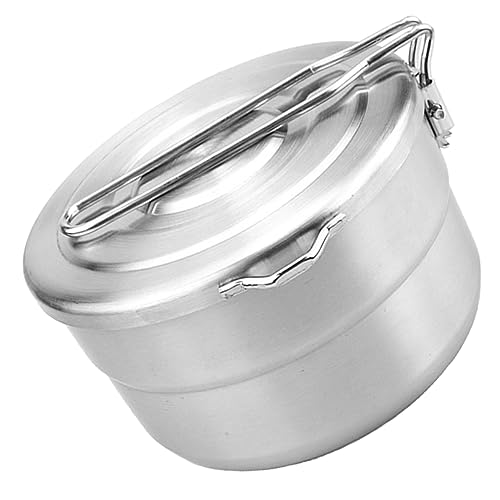 NOLITOY Lunch Box in Acciaio Inossidabile Rotondo Con Coperchio Tenuta Stagna Contenitore Campeggio Leggero e Compatto Per Pranzi Al Sacco Per Schiscette e Cibo Outdoor