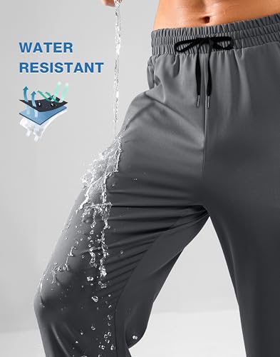 Image of Pudolla Men's Lightweight Hiking Pants Quick Dry Outdoor Sweatpants with Zipper Pockets for Athletic Workout Casual Travel