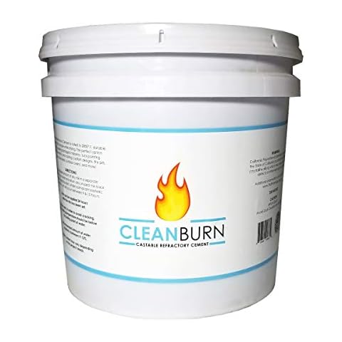 Cleanburn 25 lb. Pail of Dry-Mix Refractory Cement, High-Temperature Castable Refractory Mortar for Masonry Repair Cover