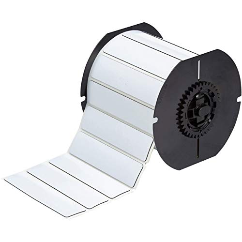 Brady B30EP-174-593-WT, 118033 B30 1" x 4" White Raised Panel Polyester Label, 1 Roll of 300 pcs