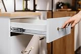 GTV Glissières de tiroir H45 Versalite Plus+, guidage à billes avec amortissement, hauteur = 45 mm, mécanisme de fermeture amortie, capacité de charge de 40 kg, installation facile et rapide - 2