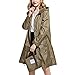 Produktbild IZHH Mode Damen Regenjacke, Kapuze Einfarbig Mantel Feste Taschen Winddicht Freien Outwear wasserdichte Splice Windjacke Regenbekleidung(Grün,X-Large)