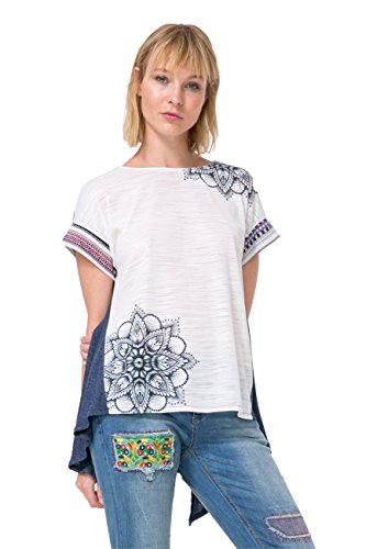 T-shirt Desigual TS CRETA navy S en coton respirant et stretch confortable