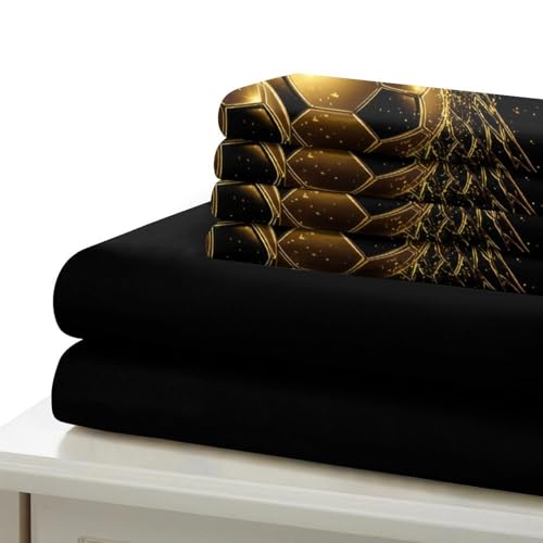 Parure de lit football imprimé 3D avec housse de couette microfibre 140x200 - 7