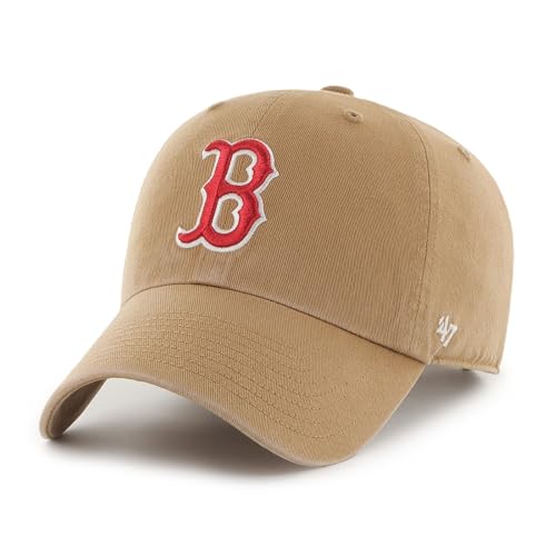 47 Brand Strapback Cap - Clean UP Boston Red Sox Camel