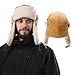 Ushanka Trapper hat, Winter Russian Hats for Men & Women Bomber Hat with Ear Flaps Warm Windproof Eskimo Trooper Hats(Multiple Colors) Yellow