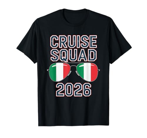 Italy Cruise Squad 2026, vacances rétro adaptées à la famille T-Shirt