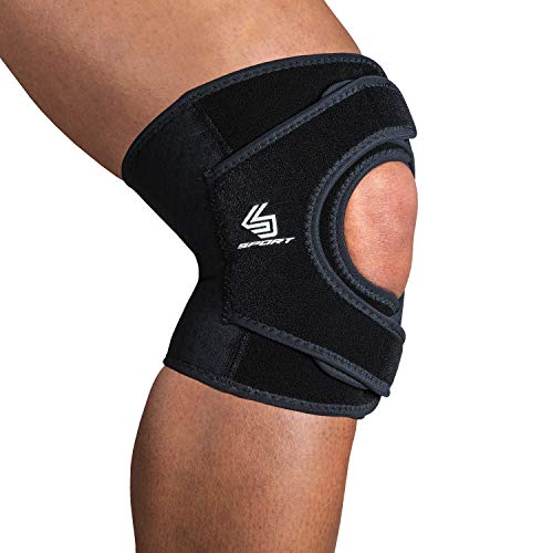 Shock Doctor Knee Support W/Dual Wrap Blk L #TOP21