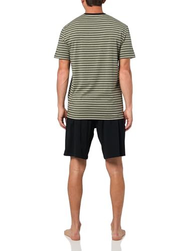 Emporio Armani Men's Yarn Dyed Stripe Stretch Cotton Pajama Short and Tee Set2
