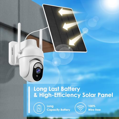 Geekee Cameras For Home Security, 360° Ptz Solar Camera Outdoor Wireless With Motion Detection thumb #2