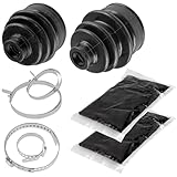 Caltric Rear Axle Inner Outer CV Boot Kit Compatible with Yamaha Grizzly 450 YFM450 4X4 2011 2012 2013 2014