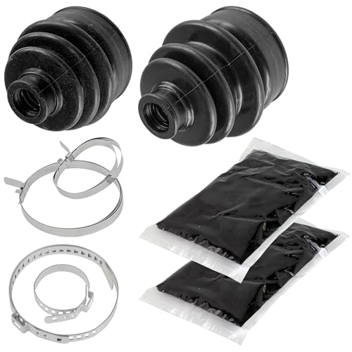 Caltric Rear Axle Inner Outer CV Boot Kit Compatible with Yamaha Grizzly 450 YFM450 4X4 2011 2012 2013 2014