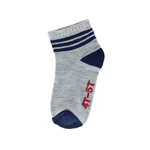 Hanes Boys' Toddler Crew Non-Skid Socks, Assorted, 4T-5T4
