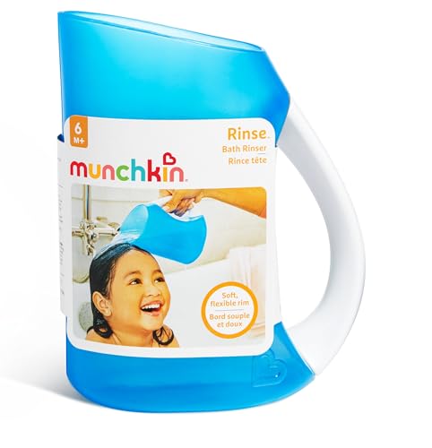 Munchkin Soft Rim Baby Bath Jug | Shampoo Rinser for Toddlers | Blue