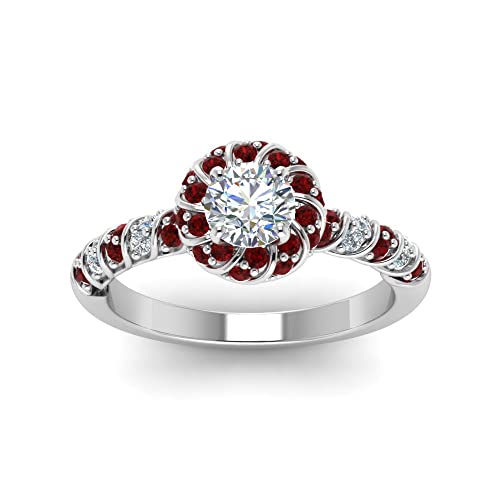 Bague de fiançailles halo argent sterling corde torsadée taille 47-70
