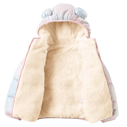 Toddler Boys Girls Thicken Winter Coat Baby Fleece Warm Cute Bear Ear Hooded Jacket Clothes 20243