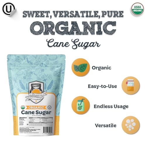 Fermentaholics Organic Cane Sugar | OU Kosher | Natural Sweetener for Cooking, Fermentation, Beverages, & More | Non GMO & Gluten Free | No Additives - Thumbnail 2