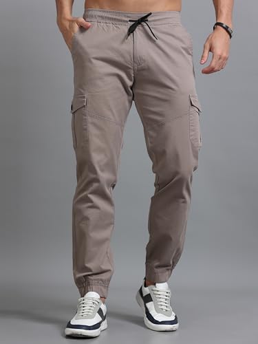 Image of U.S. Pitchers Mens Twill Laffer Cargo Joggers I 6 Pocket Utility Pants I Stylish Comfort Fit I 12 Colors I Sizes 30 to 38