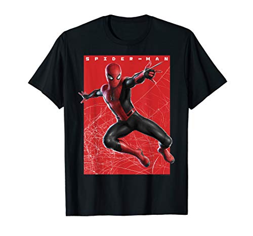 Marvel Spider-Man Far From Home Web Swinging Poster T-Shirt