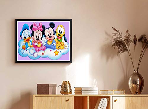 Palodio Diamond Painting Kits Mouse Baby, Diamond Art Cartoon, Paint By Numbers Full Round Drill Cross Stitch Crystal Rhinestone Home Wall Decoration 12X16 Inch #TOP2
