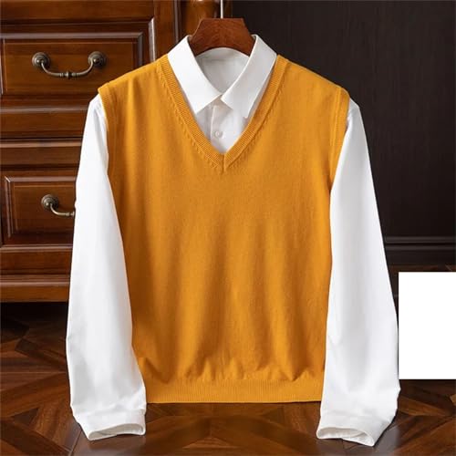 Cashmere Blend Men's Knit Sleeveless Golf Vest Sweater Winter Clothes V-Neck Jersey 5