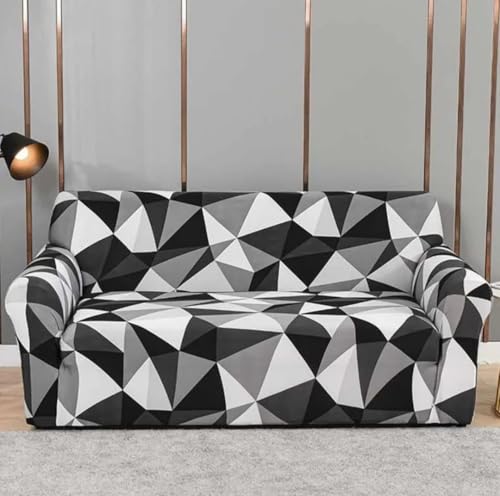 Image of HK 3 Seater Universal Elastic Sofa Cover | 360 Fully Covered Anti-Slip Washable Couch Cover Protector | 140 GSM Stretch Fit Polyester + Spandex Slipcover (180-230cm /SC-004-03)