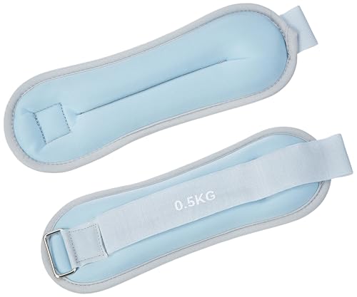 Image of Btag Soft Neoprene Ankle & Wrist Weights (0.5 kg x 2 Pcs) | Adjustable Strap | Unisex Leg & Arm Weight Cuffs for Gym, Workout & Training (Balck)