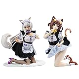PIELUS Ecchi Figure - Coconut＆Azuki- 1/4 Maid Anime Girl Figure Removable Clothes Action Figurines Hentai Figure Statue Toy Home Decor Model Collection