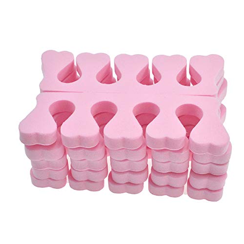 GBSTORE 20pcs Soft Sponge Foam Repair Finger Separation Tool Nail Art Tools Foam Sponge Toe Splitter Finger Separator,Pink