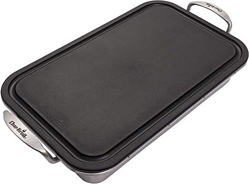 Char-Broil 3526981P04 Grill Plus Roasting Pan & Cutting Board, Silver