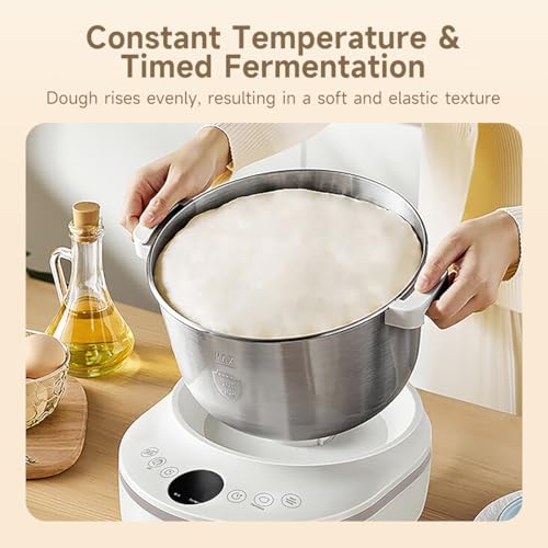 Joydeem Electric Dough Maker with Ferment Function, 4.5Qt Dough Mixer Machine, Perfect for Bread Pizza Roti Dumpling Dough & Sourdough, HMJ-A501 - Thumbnail 3