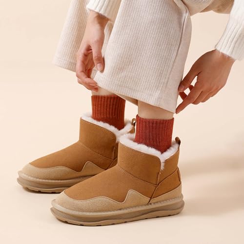 Image of KANAV Thick Winter Thermal Wool Socks (5 Pairs) - Comfy, Slouch Crew, Cozy, Warm Athletic Socks for Women
