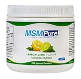 KALA HEALTH MSMPure Lemon Lime Flavored Coarse MSM Powder Flakes – Organic Sulfur for Joint Flexibility, Skin Appearance, and Hair & Nail Support – 8.8 oz, USA Made, Distilled Crystals