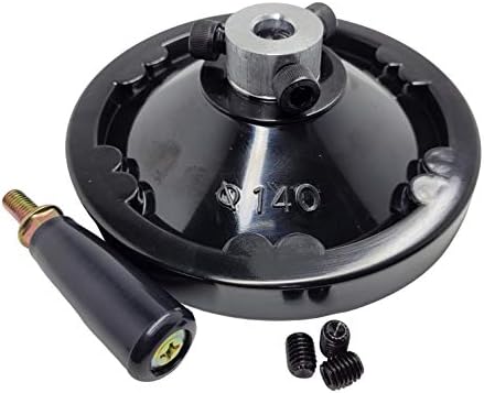 OD 5.5″ Ultimate Handwheel 1/2″ Bore Hole Crank Handle Most Machine Wood Lathe Mill Table Saw Tailstock Drill Press Revolving Replacment Part Shaft Vise Adjustment Core Tilt Height Adjustable Control