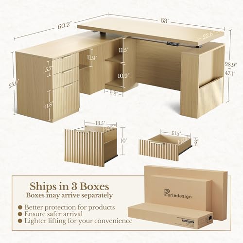 L shaped executive office desk